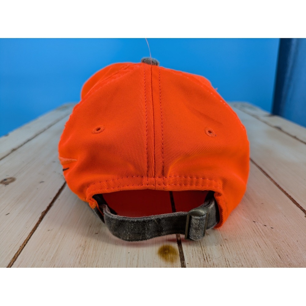 Maxim Crane Works Hat Mens OSFA Orange Camo Adjustable Baseball Cap Hunting NWOT - Picture 4 of 8